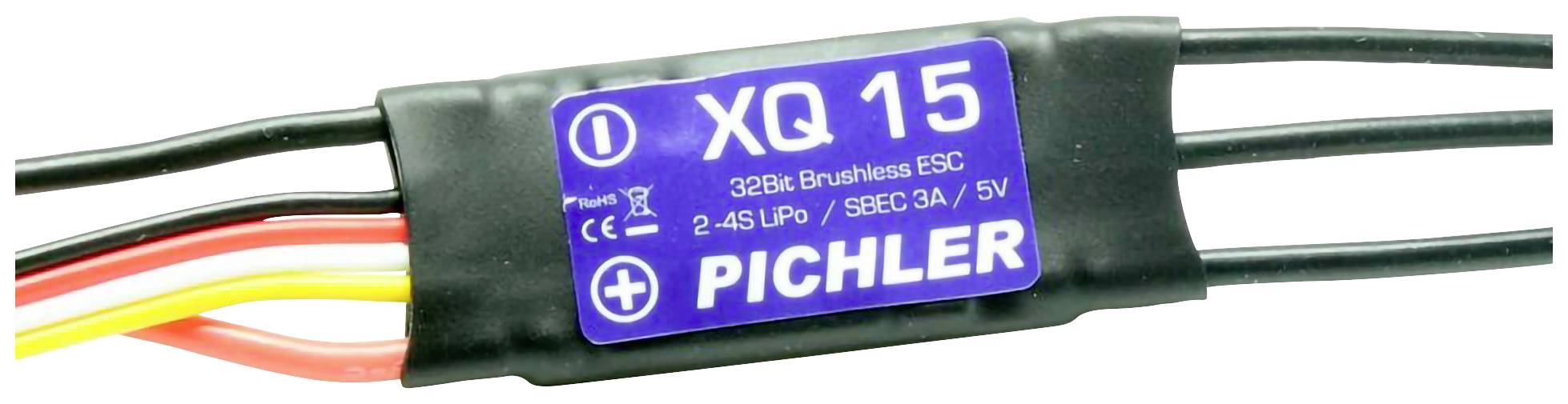 Pichler Modellbau XQ+ 15 Flugmodell Brushless Flugregler Belastbarkeit (max. A): 30A