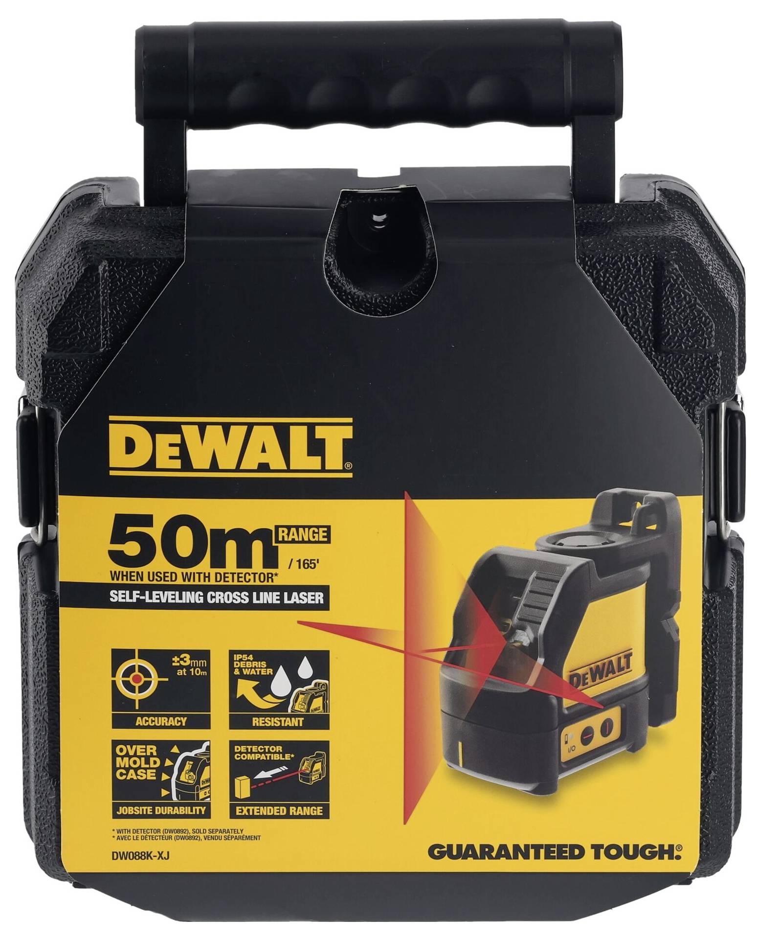 DEWALT DW088K-XJ Kreuzlinienlaser selbstnivellierend Reichweite (max.): 15m