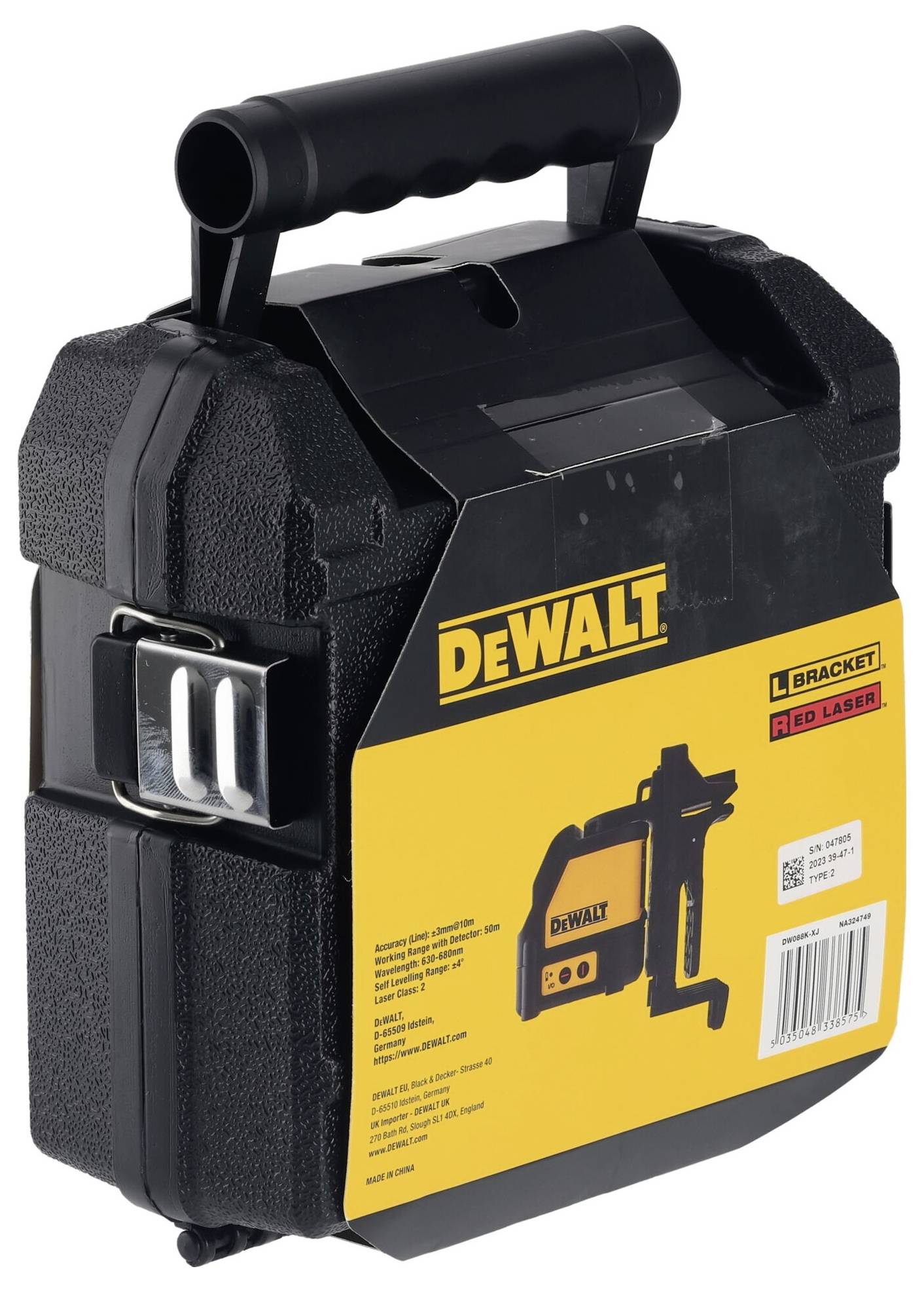 DEWALT DW088K-XJ Kreuzlinienlaser selbstnivellierend Reichweite (max.): 15m