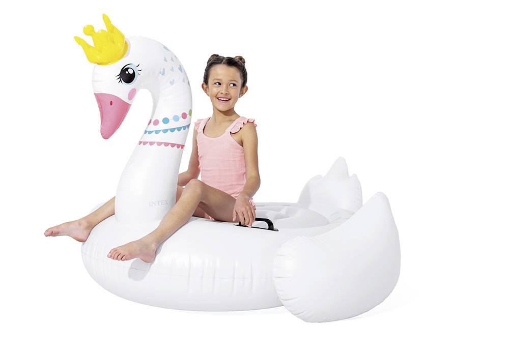 NTEX 57562NP - Schwimmtier - majestätischer Schwan (142x137x99cm) Ride-On Floater