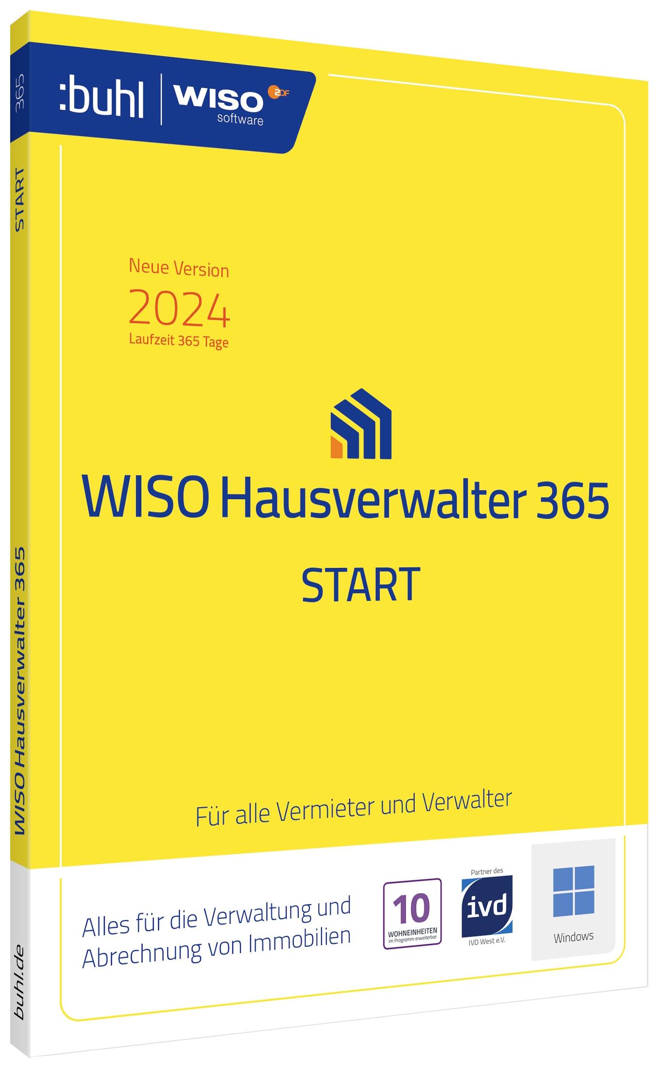 WISO Hausverwalter 365 Start Jahreslizenz, 1 Lizenz Windows Finanz-Software