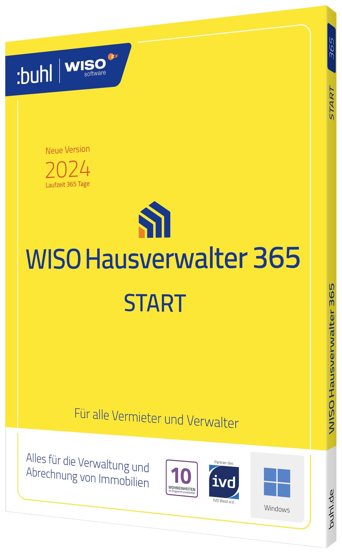 WISO Hausverwalter 365 Start Jahreslizenz, 1 Lizenz Windows Finanz-Software