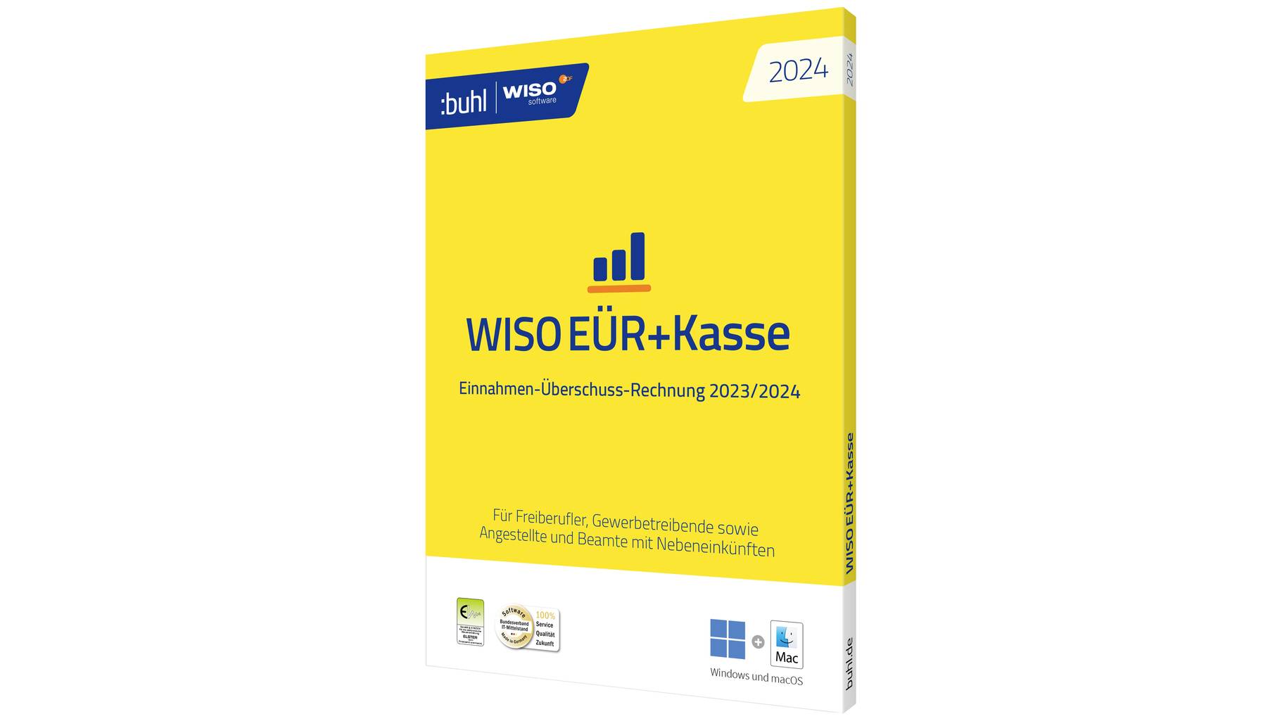 WISO EÜR Kasse 2024 Vollversion, 1 Lizenz Windows, Mac Finanz-Software | voelkner