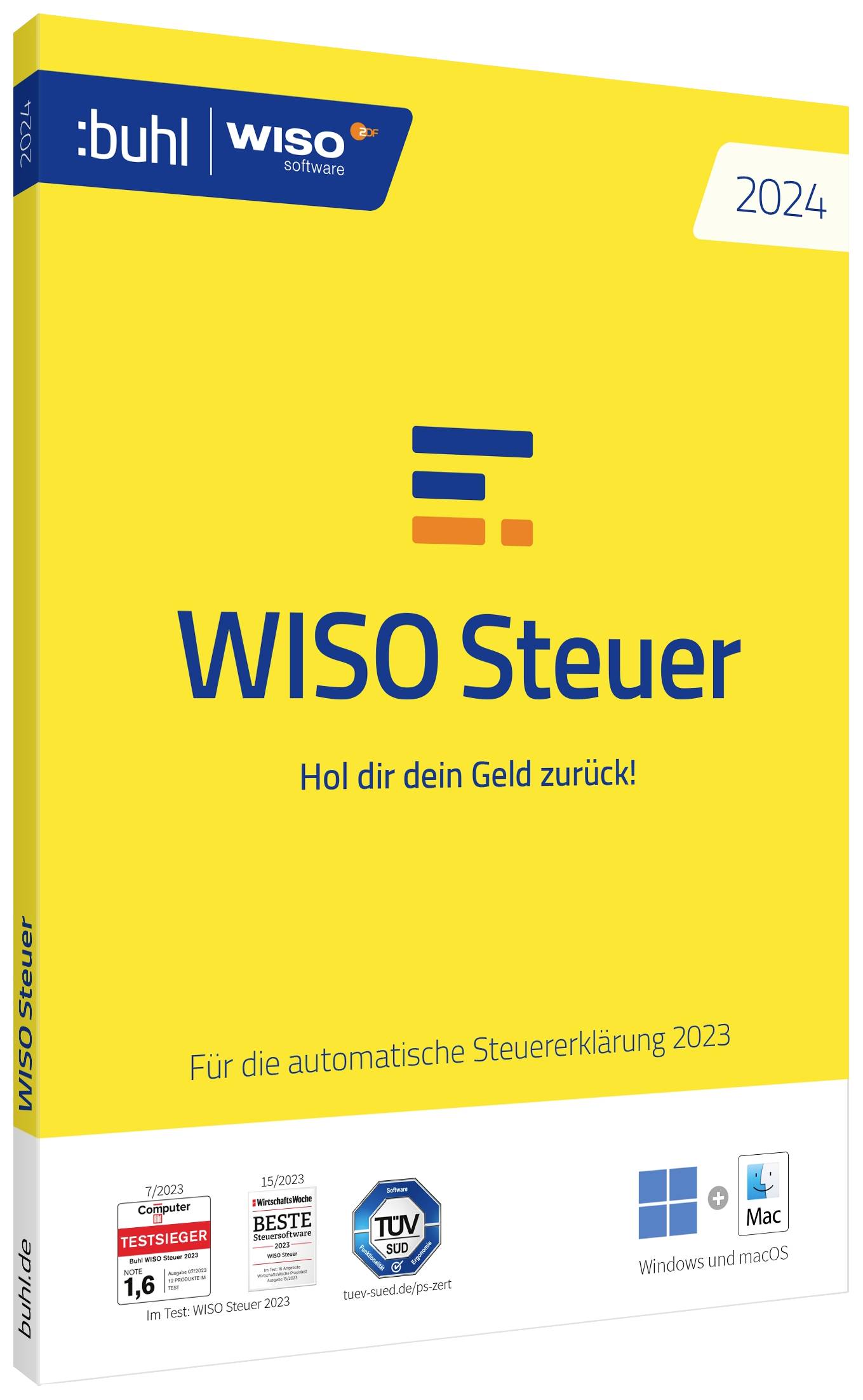 WISO Steuer 2024 Vollversion, 1 Lizenz Windows Steuer-Software