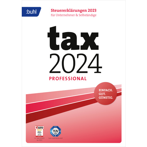 WISO tax 2024 Professional Vollversion, 1 Lizenz Windows Steuer-Software