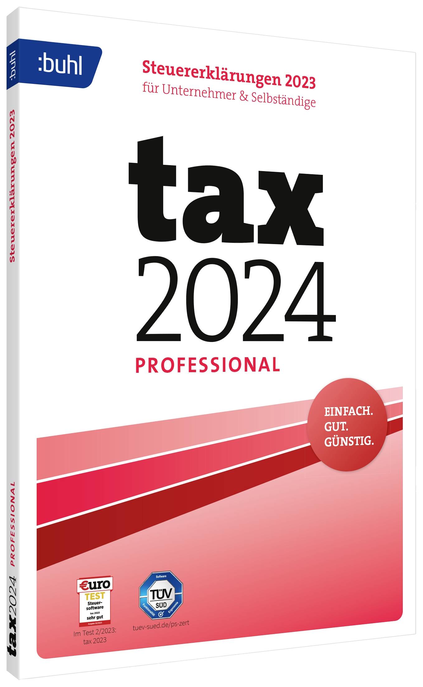 WISO tax 2024 Professional Vollversion, 1 Lizenz Windows Steuer-Software