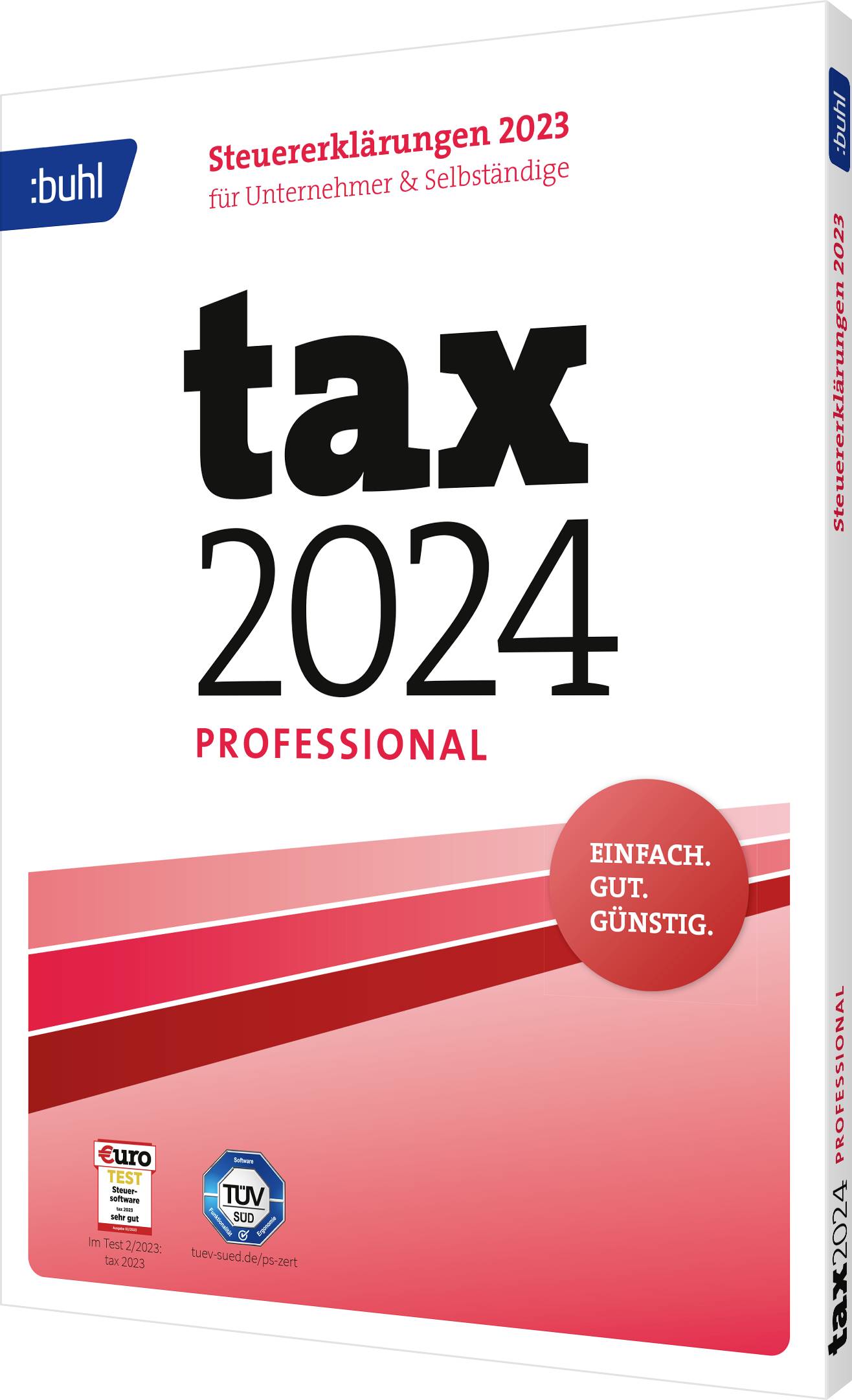 WISO tax 2024 Professional Vollversion, 1 Lizenz Windows Steuer-Software