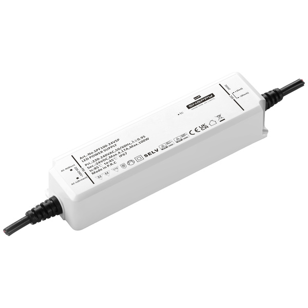 Dehner Elektronik SPF 100-12VSP LED-Trafo, LED-Treiber Konstantspannung 100 W 8.3 A 12 V Möbelzulas