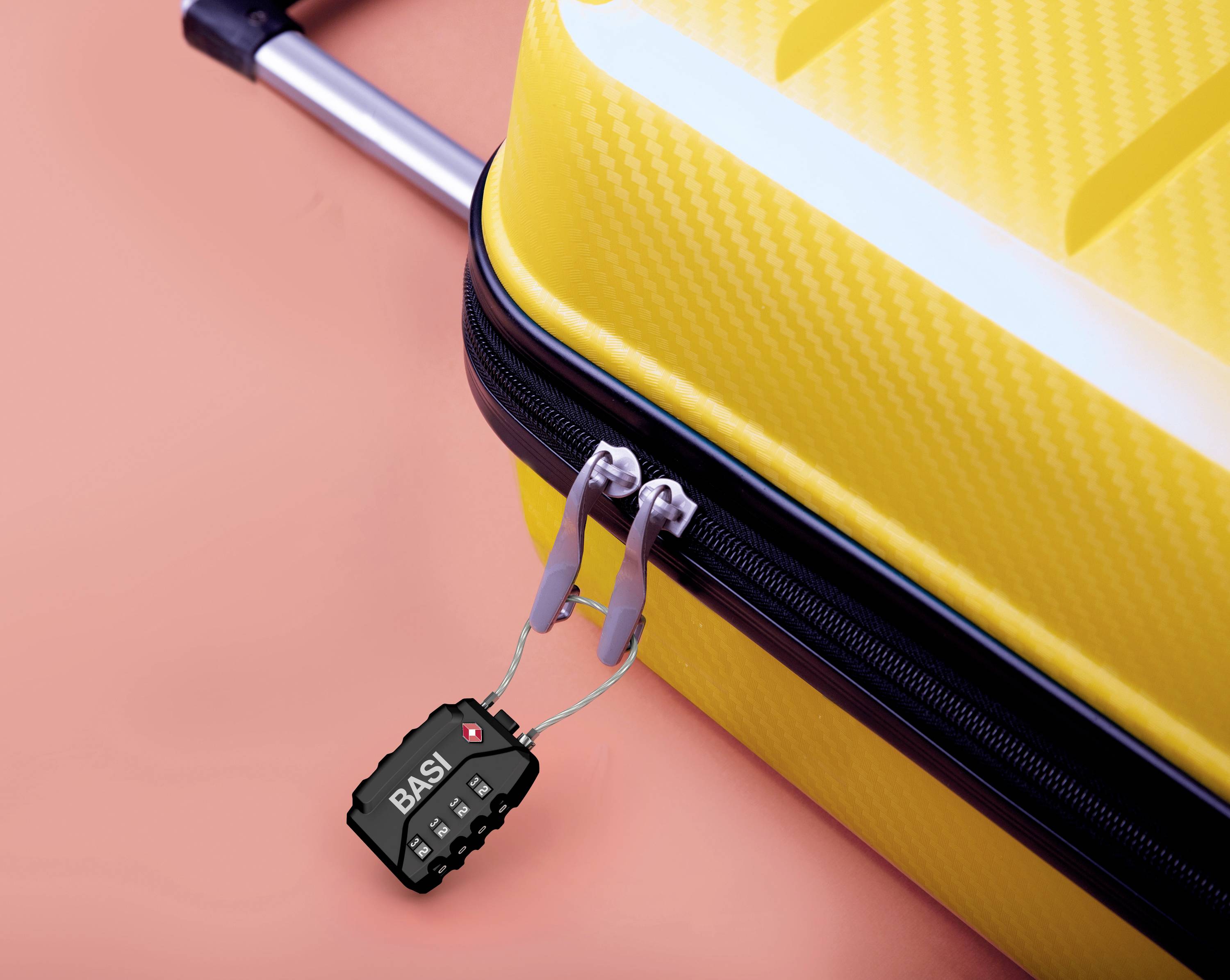 Basi 6100-0625 Kofferschloss 37mm TSA Schwarz Zahlenschloss