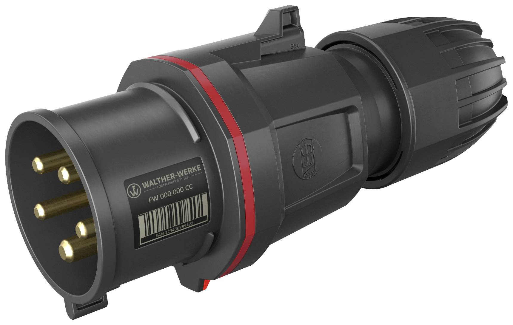Walther Werke FW231506PH CEE Stecker 32A 5polig 200 V, 415V 1St.