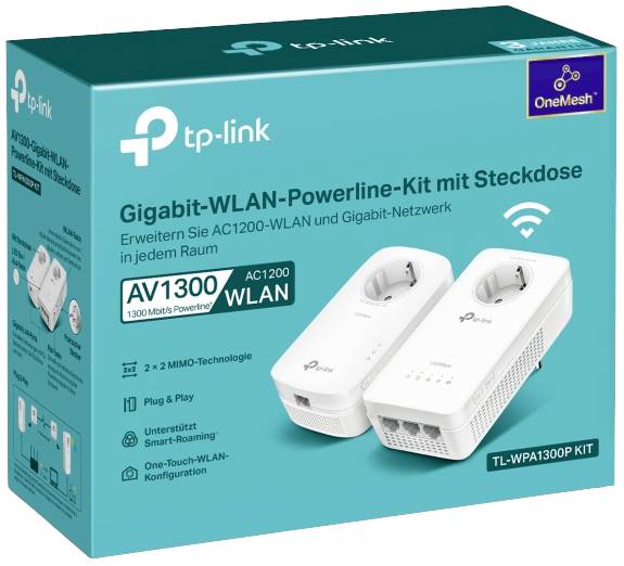 TPLINK TLWPA1300P KIT(DE) Powerline Network Kit TLWPA1300P KIT(DE) 1