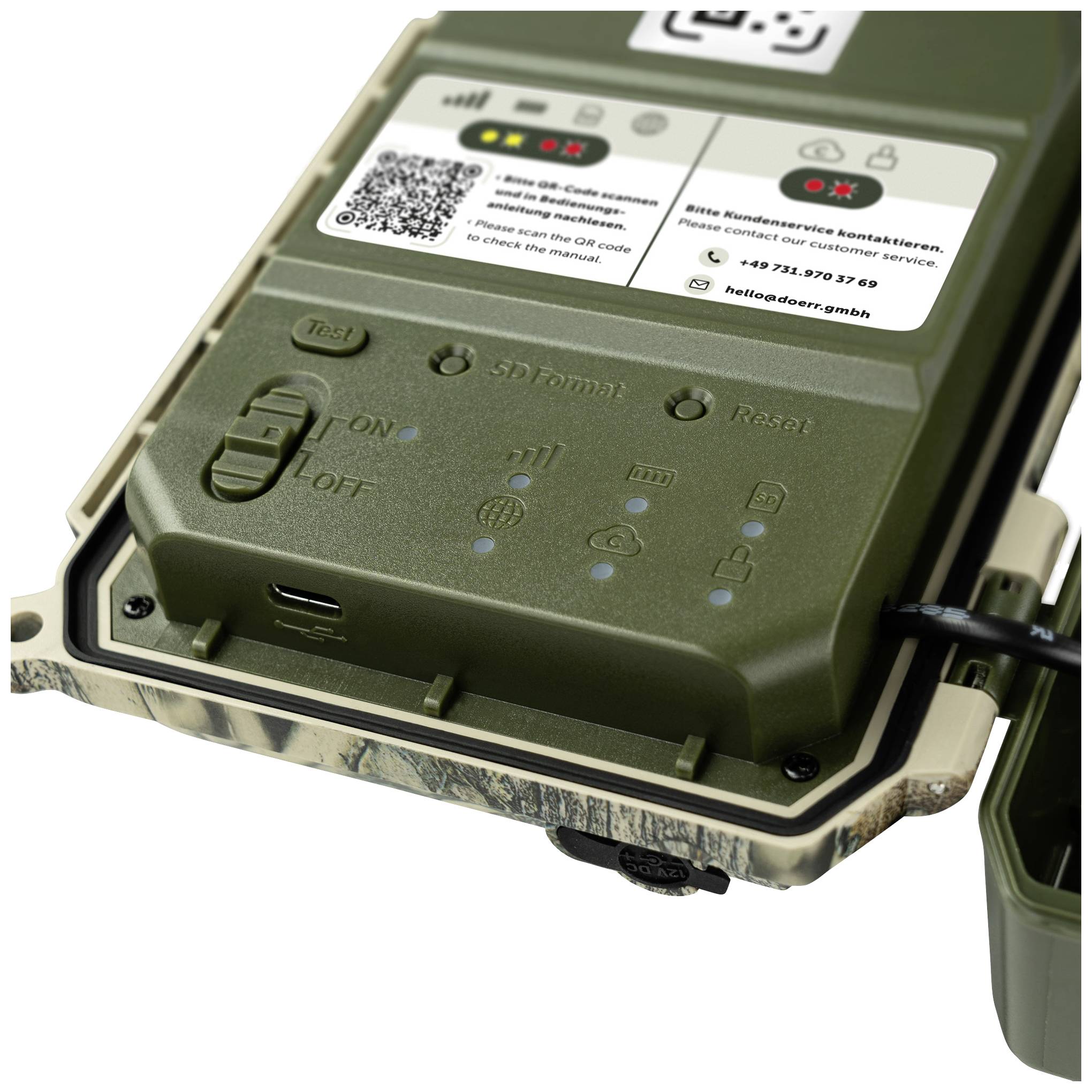 DÖRR SnapShot Cloud Pro 4G WA Wildkamera 24 Megapixel 4G Bildübertragung, Black LEDs, Tonaufzeichnung, Zeitrafferfunktion Camouflage, Olivgrün