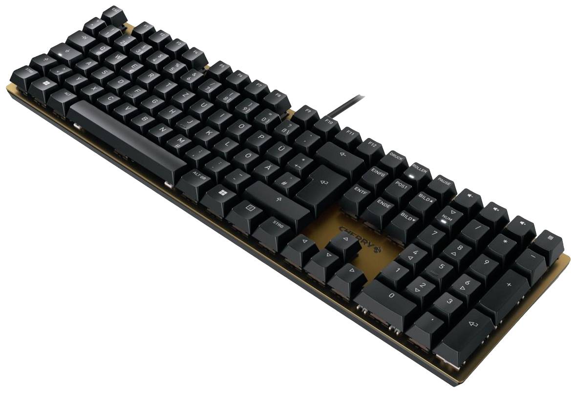 CHERRY KC 200 MX Kabelgebunden Tastatur Deutsch, QWERTZ Schwarz, Bronze