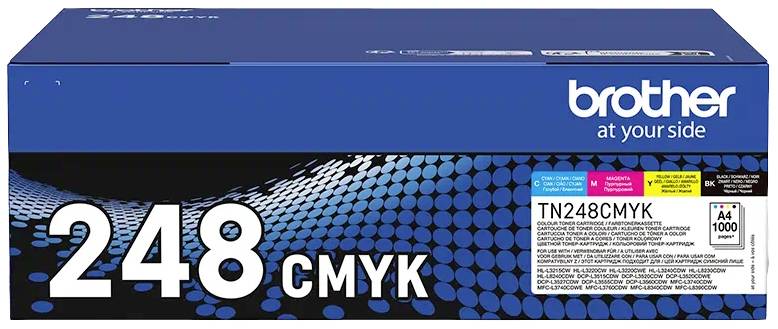 Brother Toner TN-248VAL Original Kombi-Pack Schwarz, Cyan, Magenta, Gelb 1000 Seiten TN248VAL