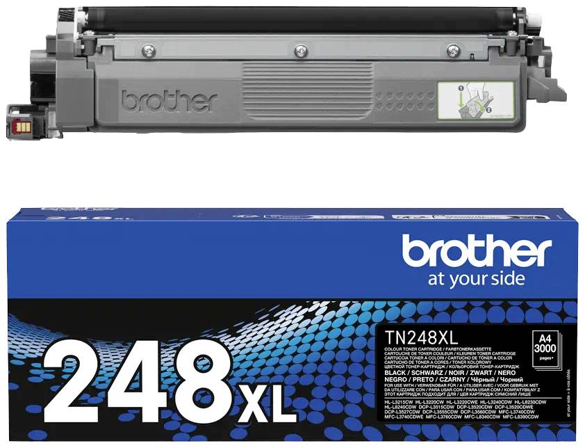 Brother Toner TN-248XLBK Original Schwarz 3000 Seiten TN248XLBK