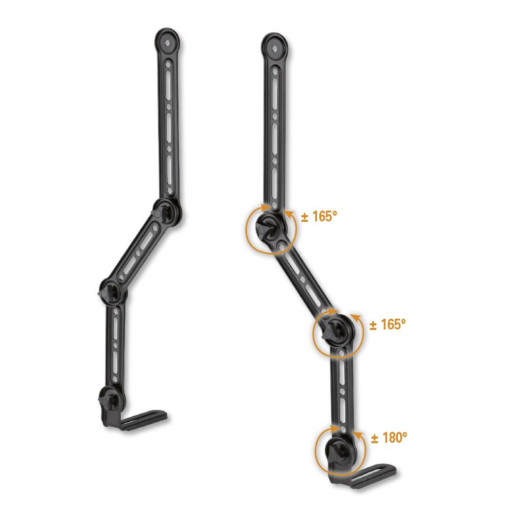 My Wall HZ32-2L Soundbar-Halterung Neigbar, Schwenkbar Schwarz 1St.