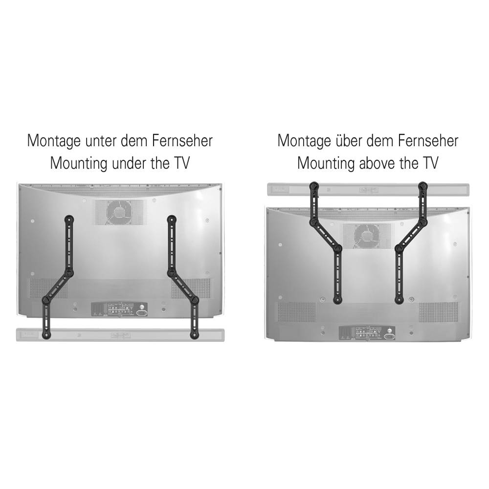 My Wall HZ32-2L Soundbar-Halterung Neigbar, Schwenkbar Schwarz 1St.