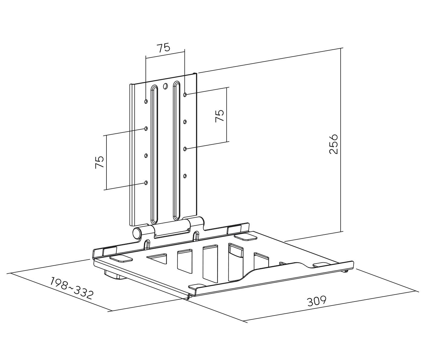 My Wall HLA4L Notebook-Ständer neigbar, höhenverstellbar