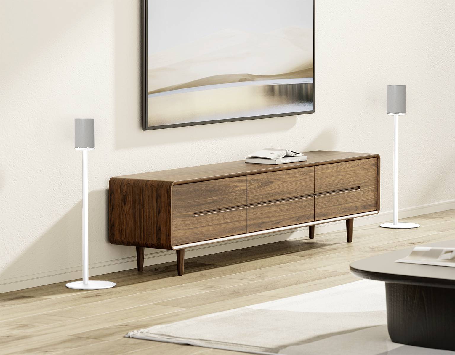 My Wall HS42WL Lautsprecher-Ständer Weiß 2 St.