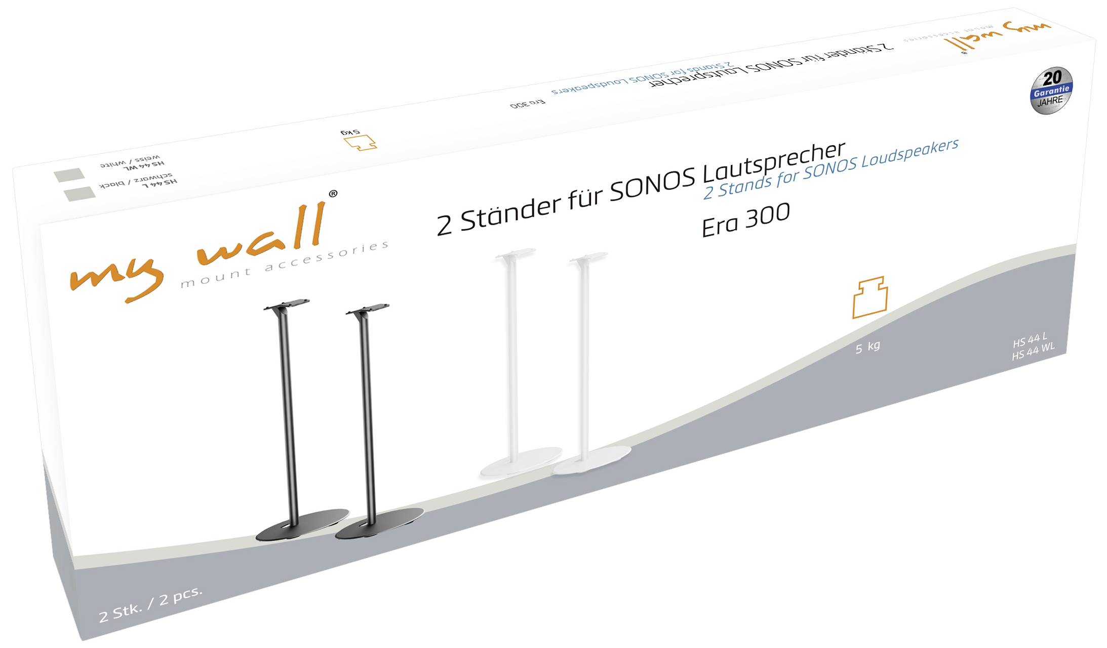 My Wall HS44L Lautsprecher-Ständer Schwarz 2 St.