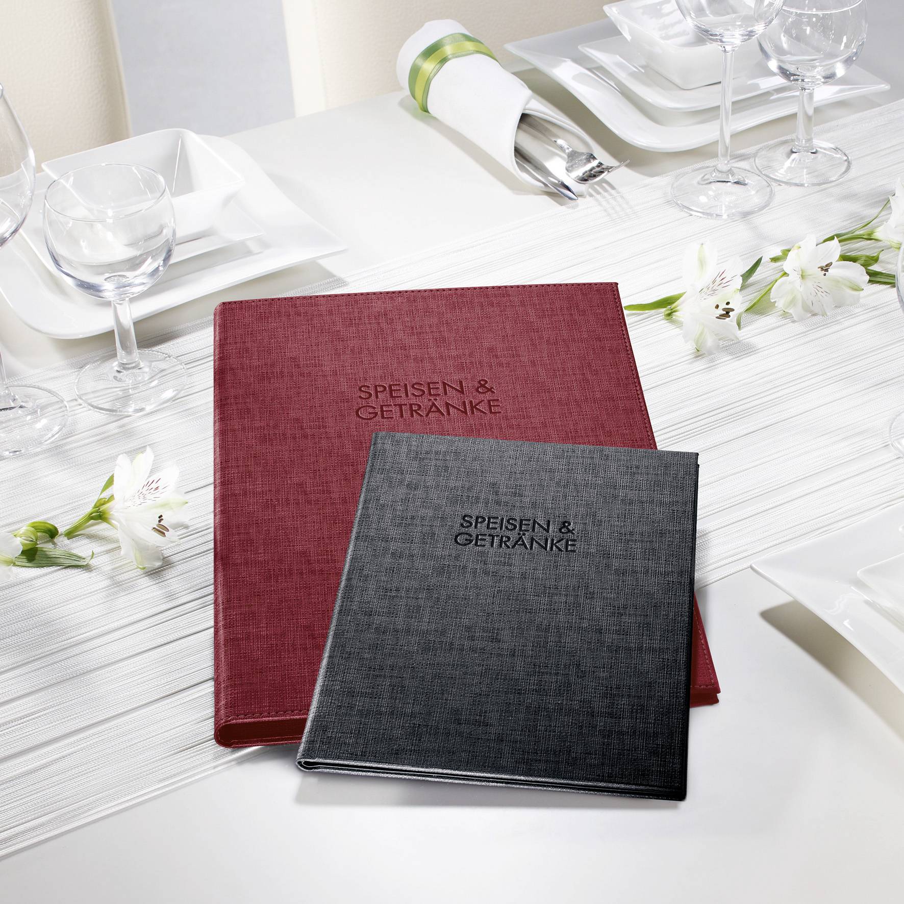 Sigel Speisekarten-Mappe SM116 Schwarz 1St.