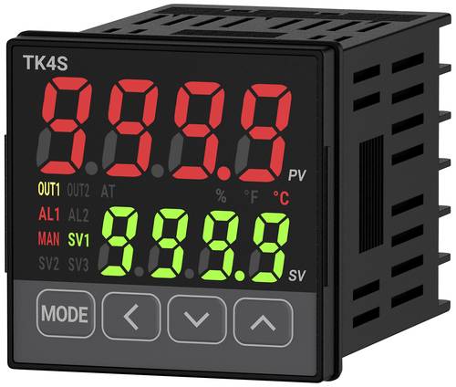 TRU COMPONENTS TK4S-14RC PID Régulateur de température K, J, E, T, B, R, S, N, C, L, U, PL-II -199.9 à 999.9 °C SSR,