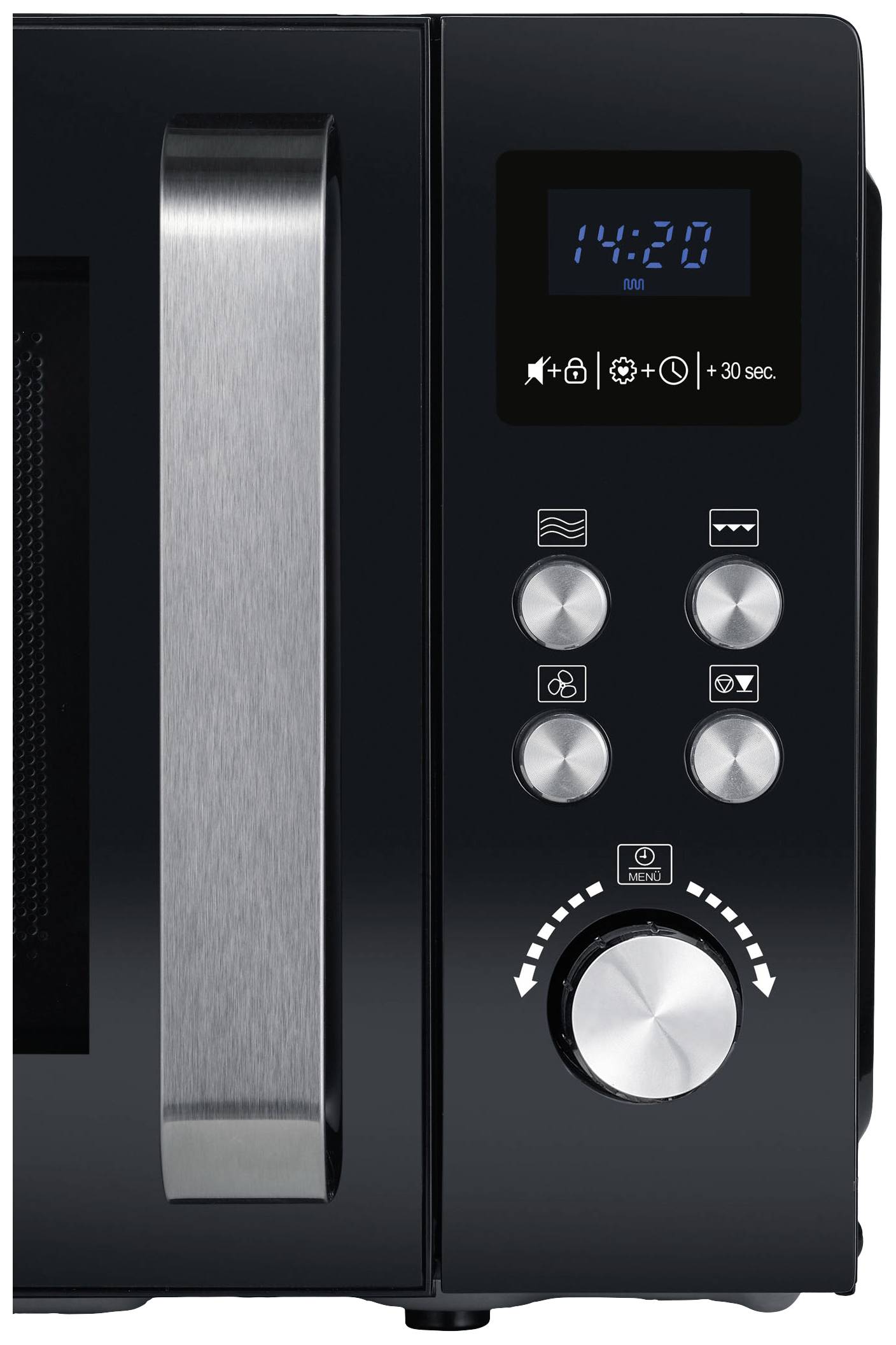 Severin 7752 Mikrowelle Schwarz 900W Grillfunktion, Heißluft-Funktion