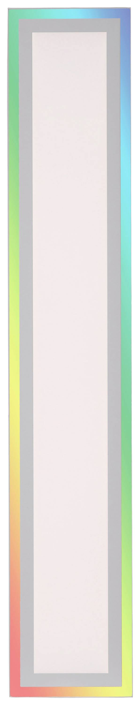 Lesezeichen mit Regenbogenrand und einem großen, leeren, weißen Bereich in der Mitte. Ideal zum Notieren von Seitenzahlen oder kurzen Notizen.