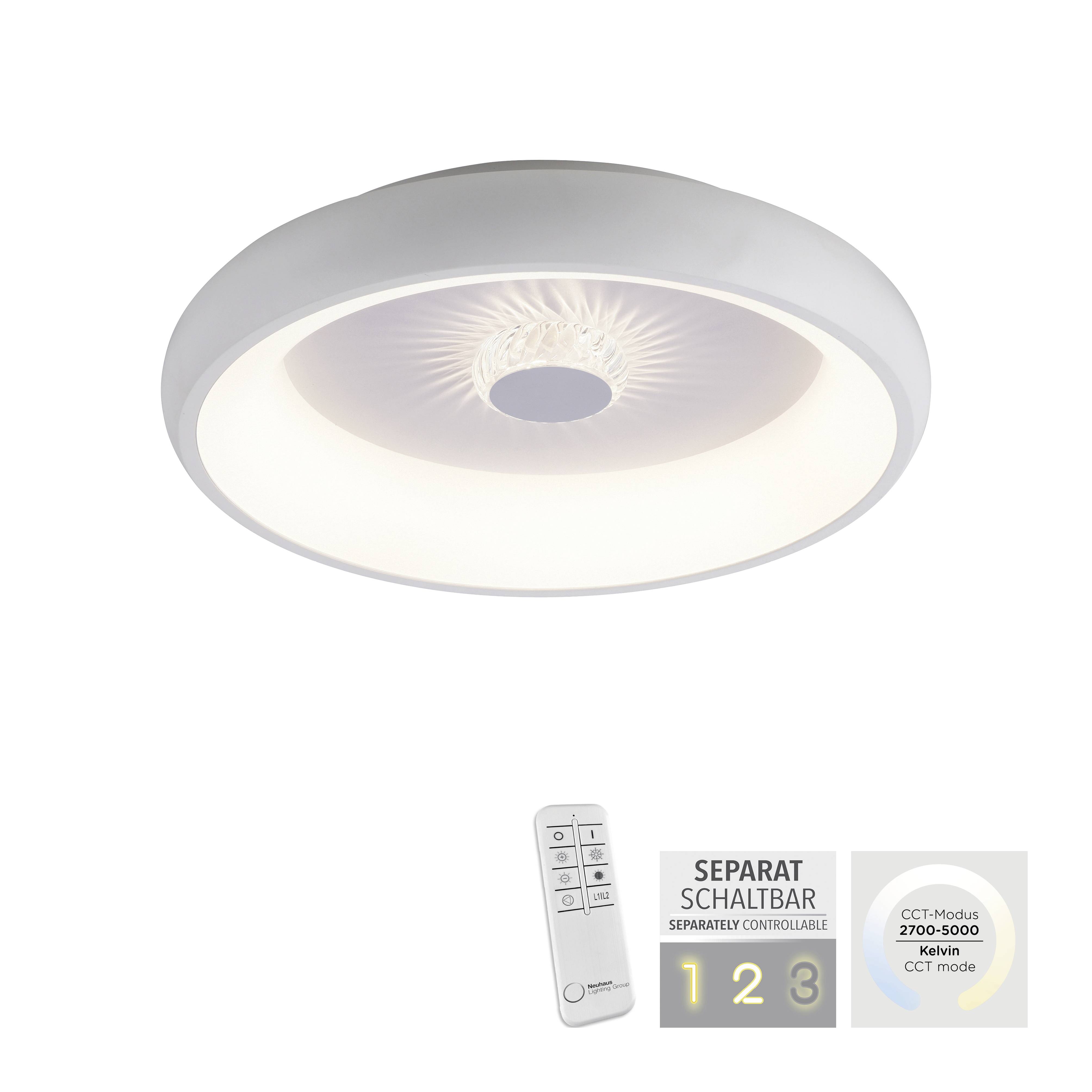 Just Light 14384-16 VERTIGO LED-Deckenleuchte LED 29W Weiß