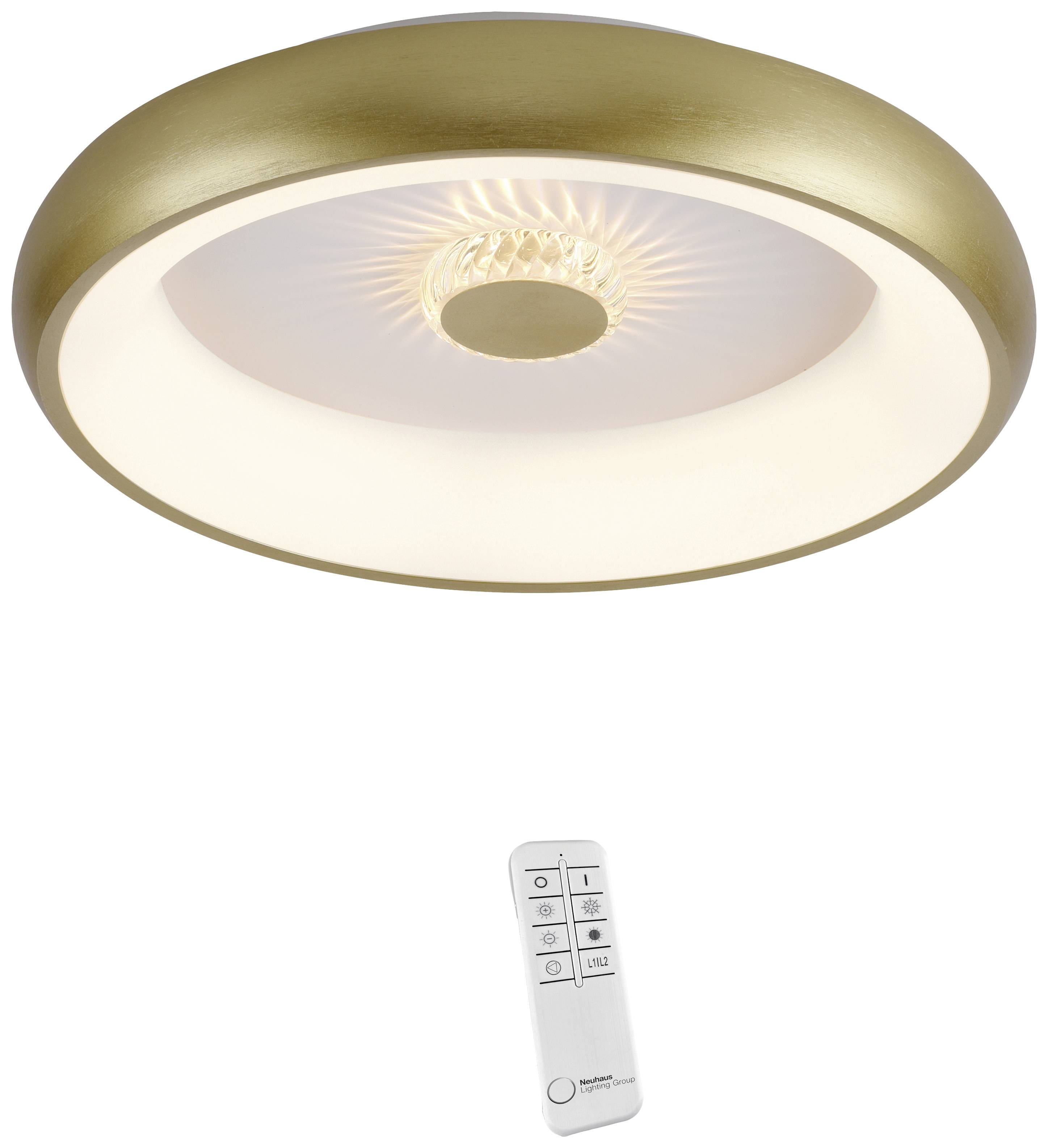 Just Light 14384-60 VERTIGO LED-Deckenleuchte LED 29W Messing