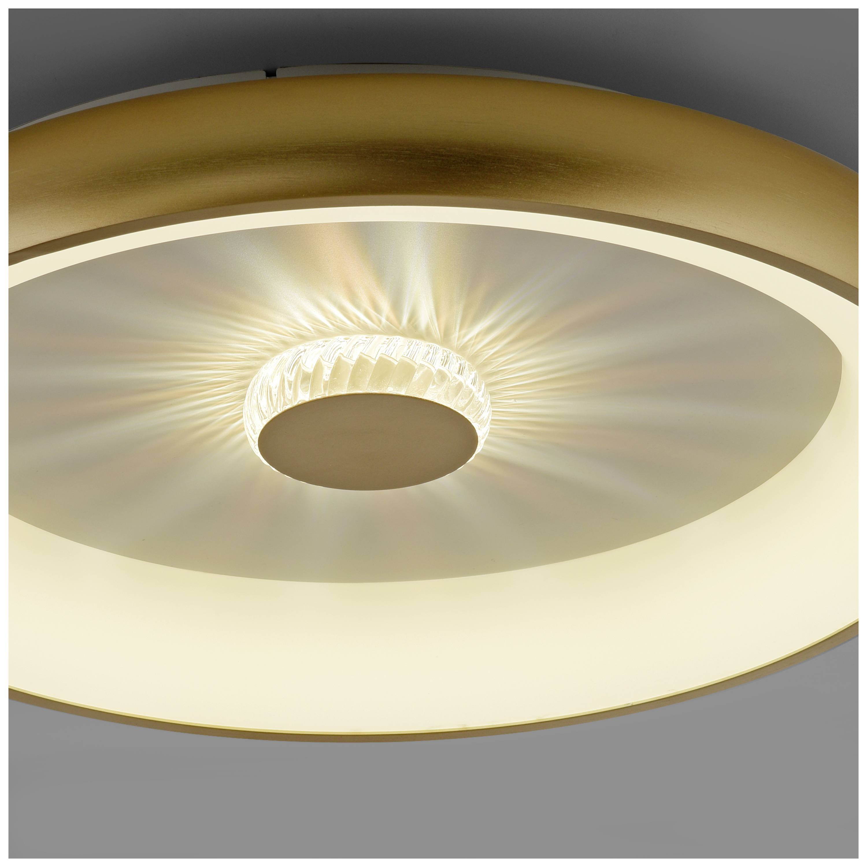 Just Light 14386-60 VERTIGO LED-Deckenleuchte LED 37W Messing