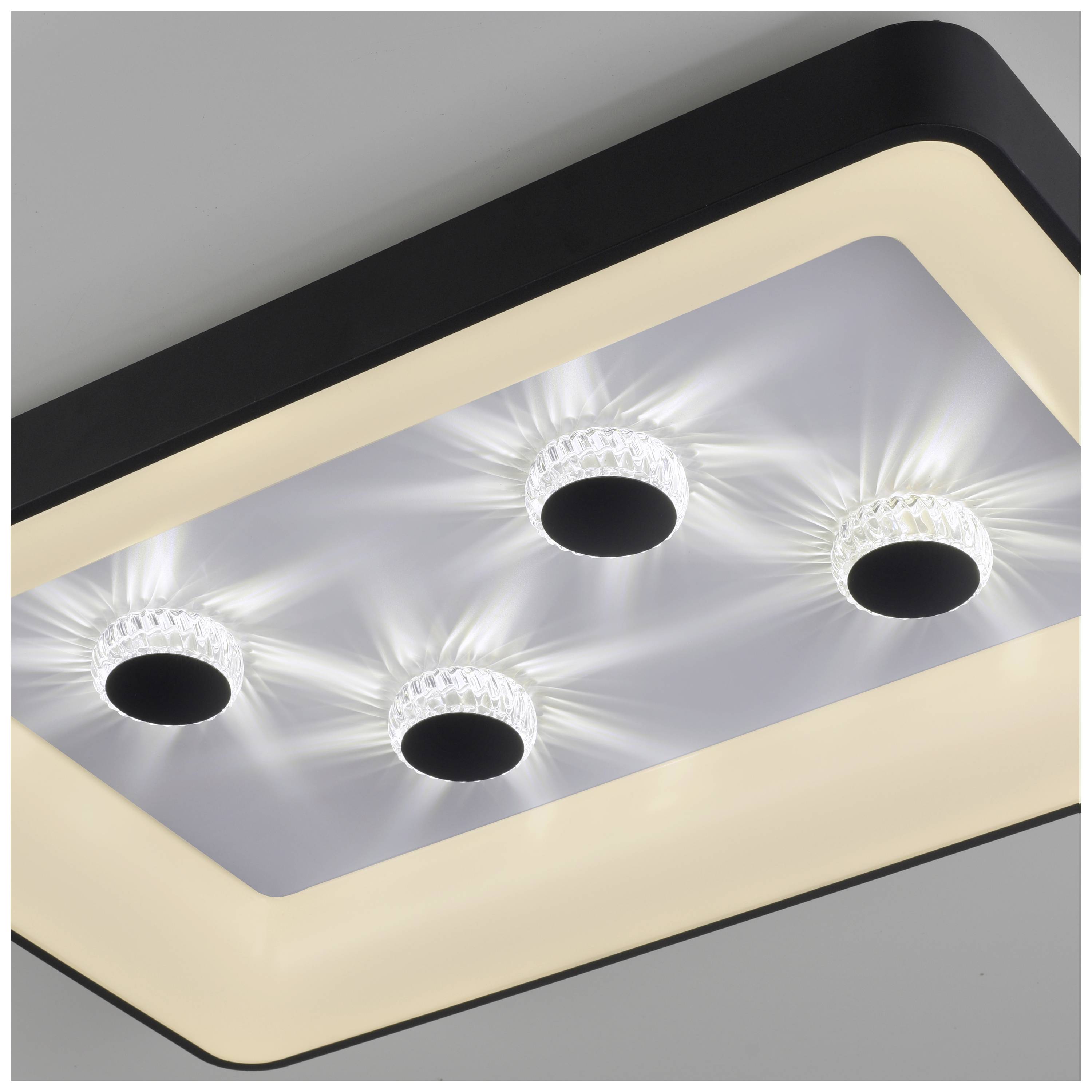 Just Light 14385-18 VERTIGO LED-Deckenleuchte LED 45W Schwarz