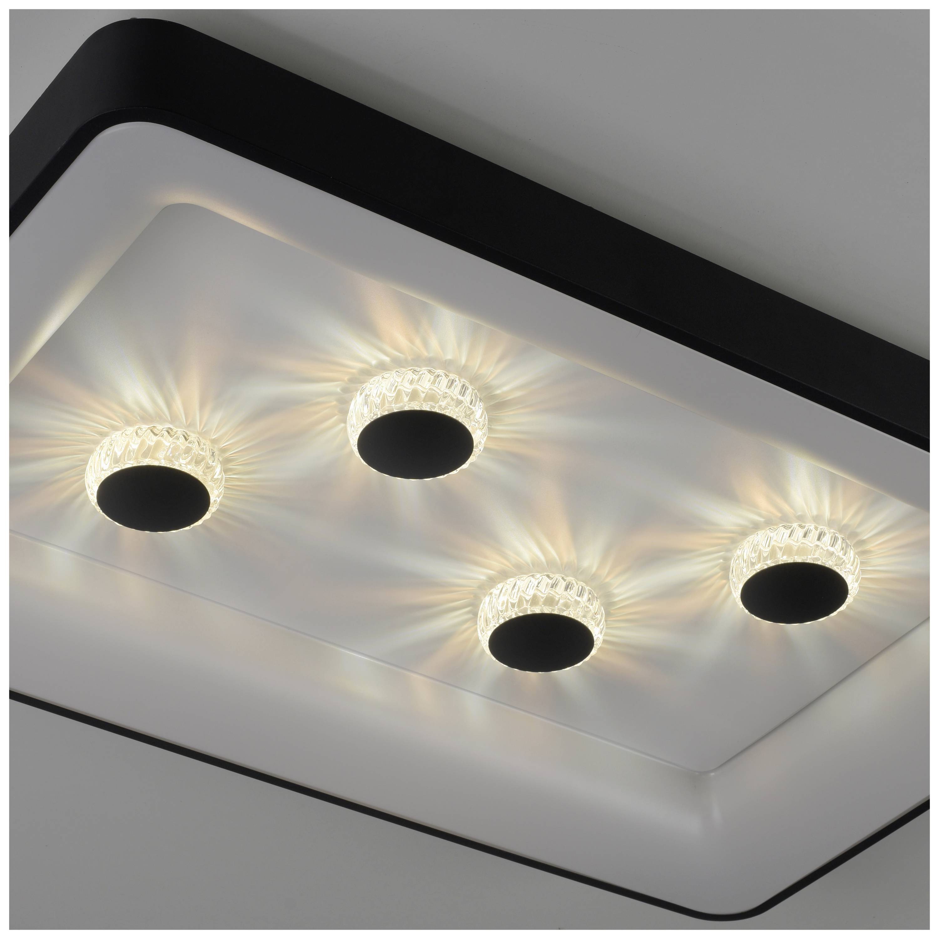 Just Light 14385-18 VERTIGO LED-Deckenleuchte LED 45W Schwarz
