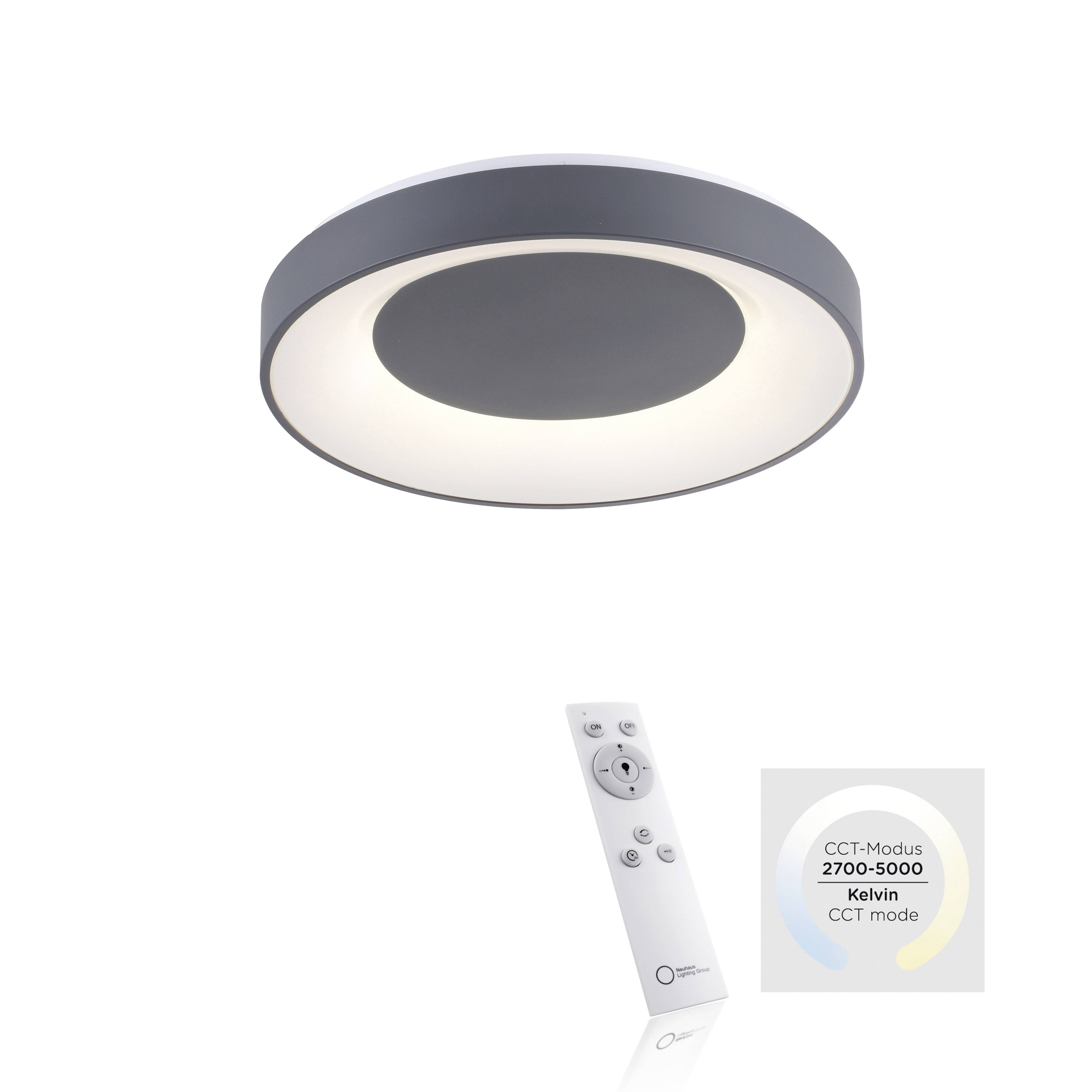 Just Light 14326-18 ANIKA LED-Deckenleuchte LED 26.5W Grau