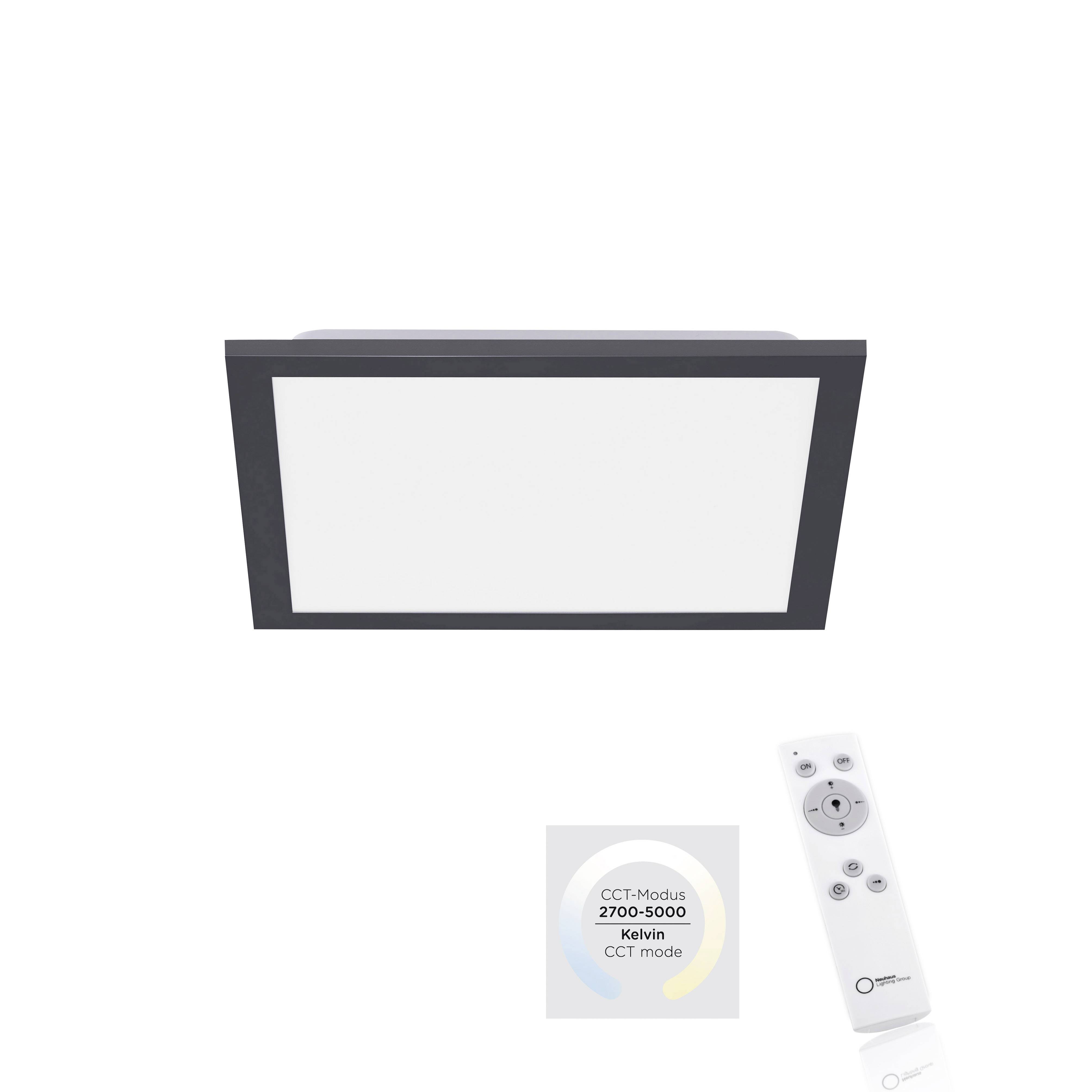 Just Light 14754-18 FLAT LED-Deckenleuchte LED 18W Schwarz