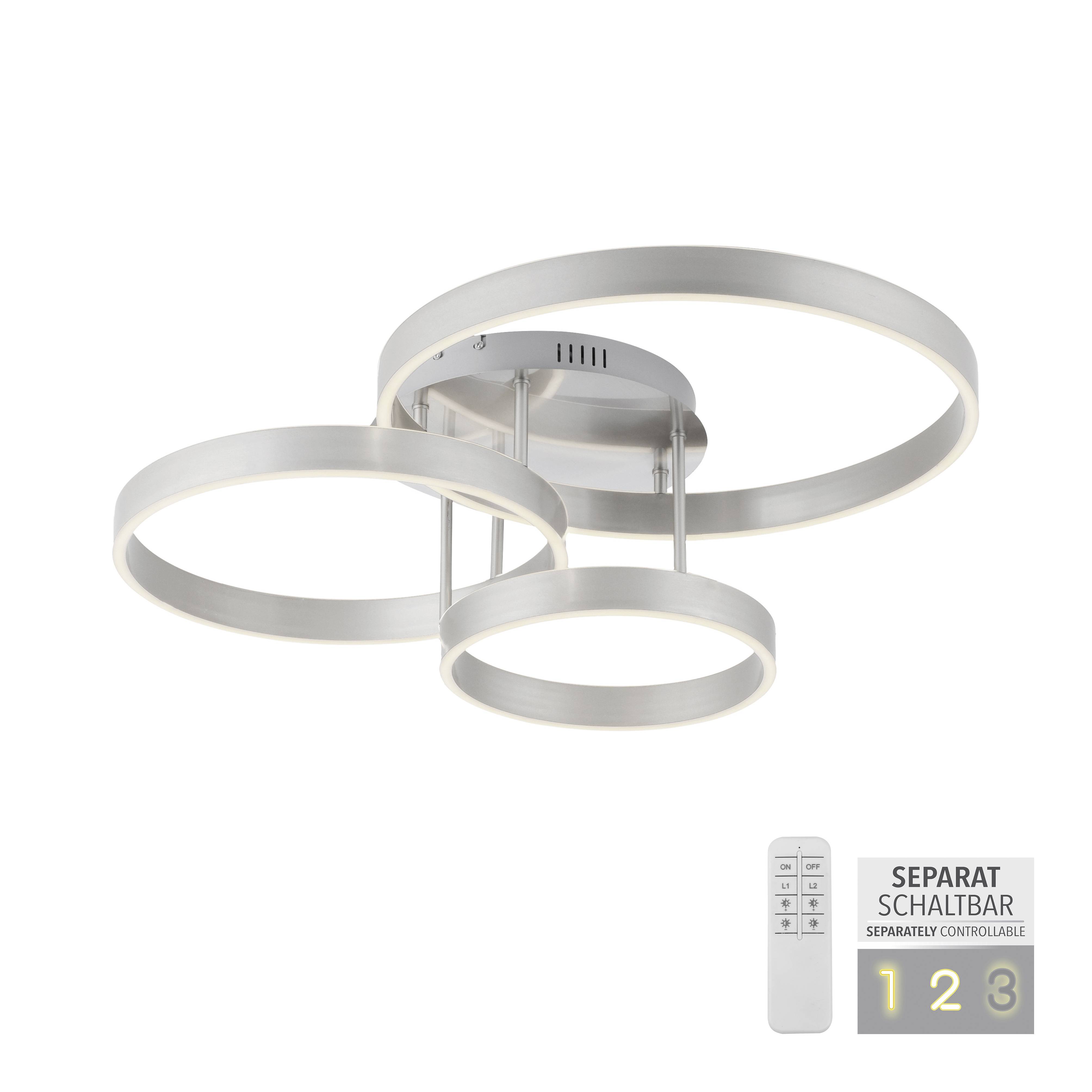 Just Light 15157-55 LILLUTI LED-Deckenleuchte LED 26 W, 26W Stahl