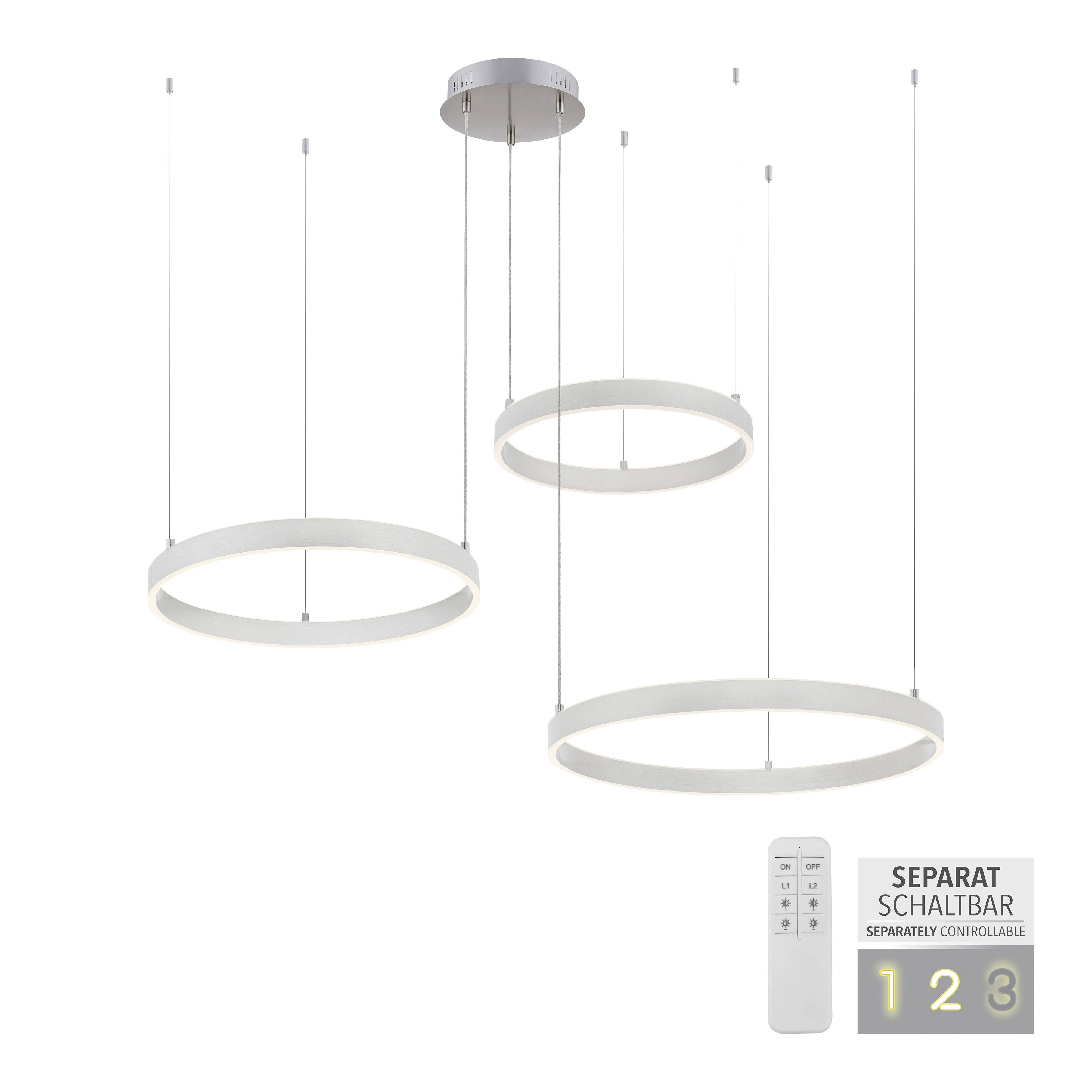 Just Light LILLUTI 15156-55 LED-Pendelleuchte LED 52W Stahl