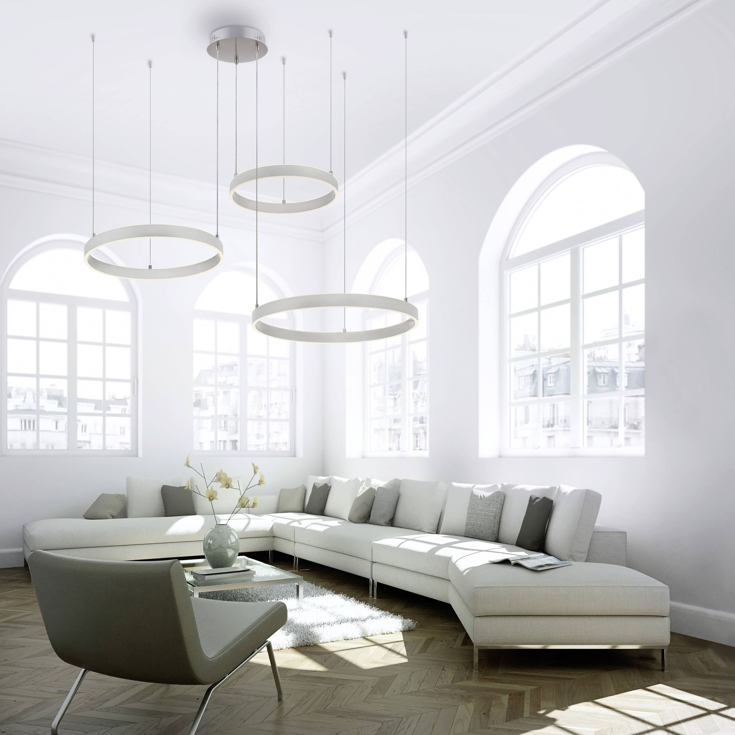 Just Light LILLUTI 15156-55 LED-Pendelleuchte LED 52W Stahl