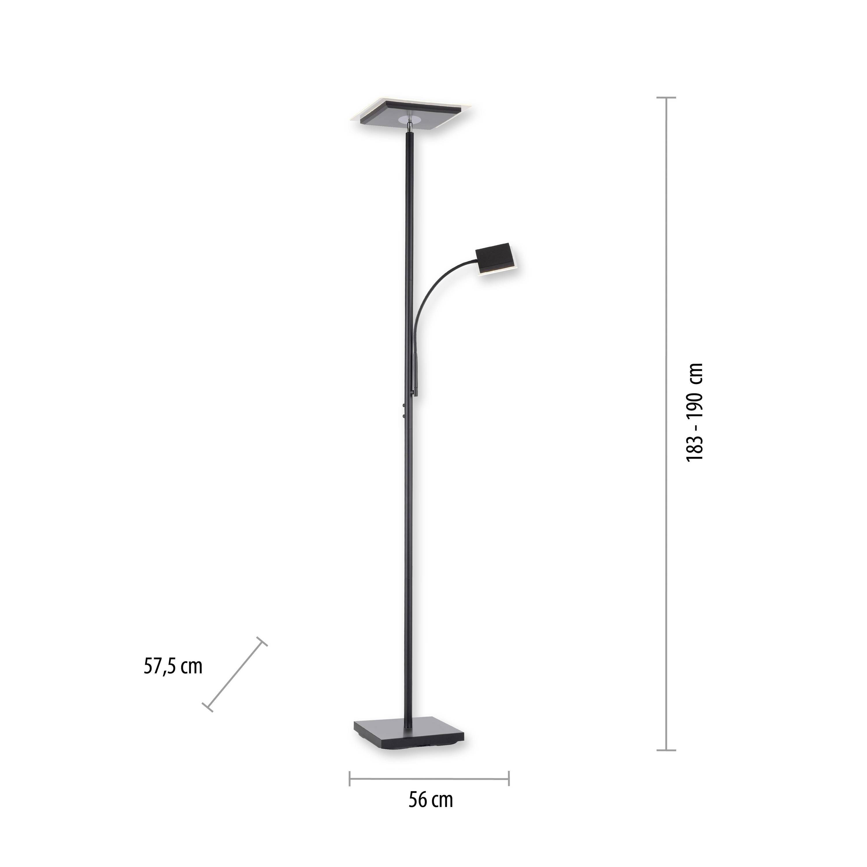 Just Light HANS 11710-18 LED-Standleuchte LED 21.5 W, 4W Schwarz