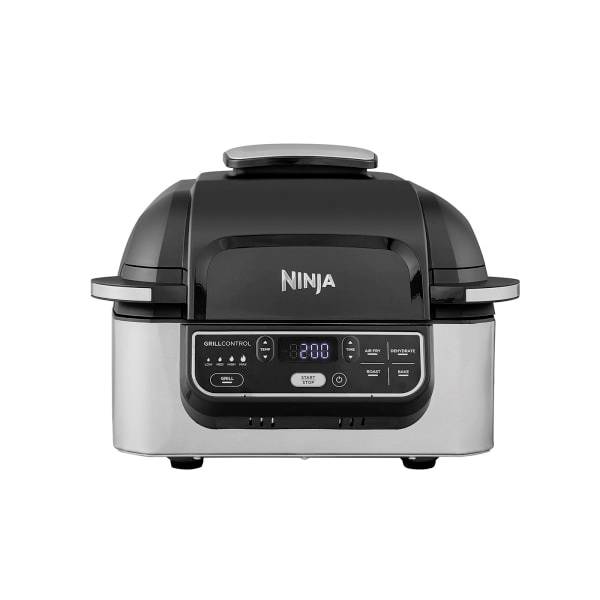 Ninja AG301EU Elektro Grill Heißluft-Funktion Schwarz, Silber (matt)