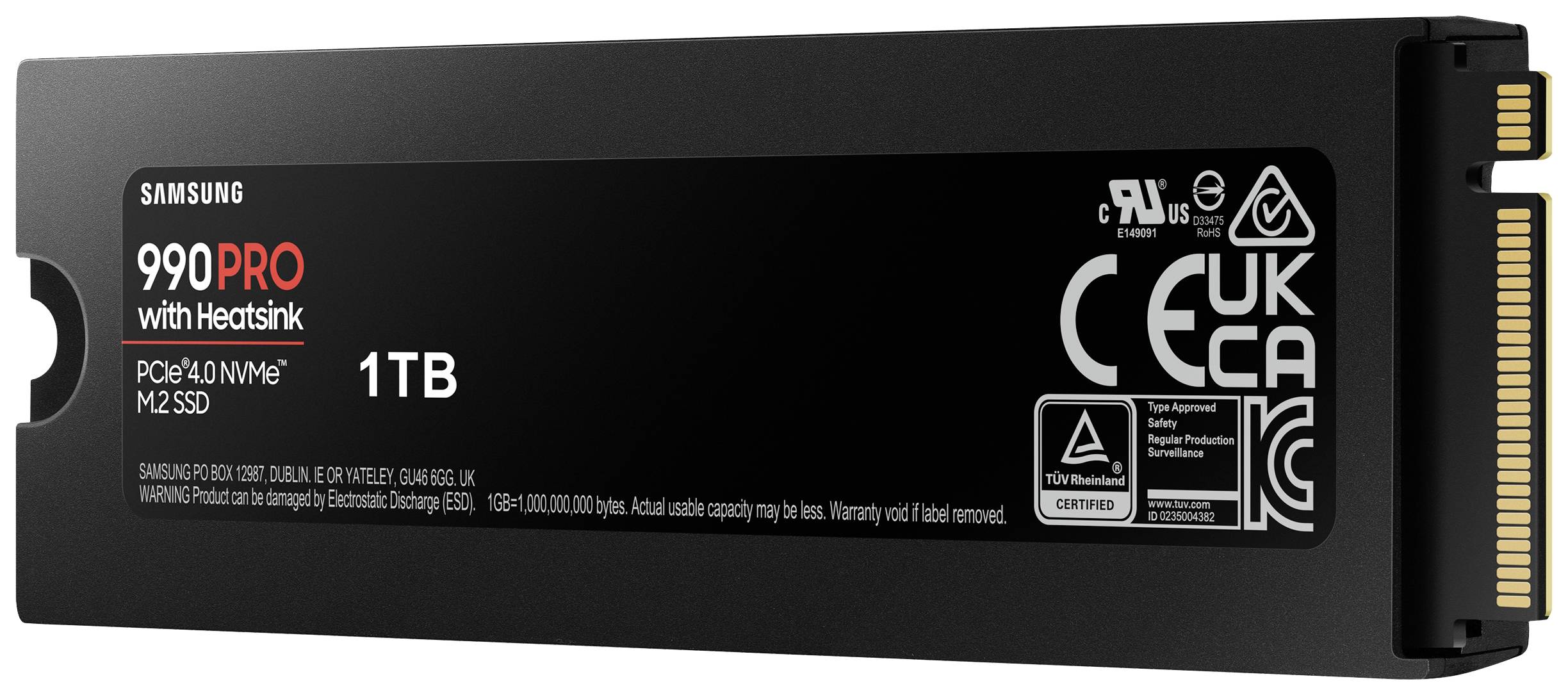 Samsung 990 PRO 1TB Interne M.2 PCIe NVMe SSD 2280 PCIe NVMe 4.0 x4 Retail MZ-V9P1T0CW