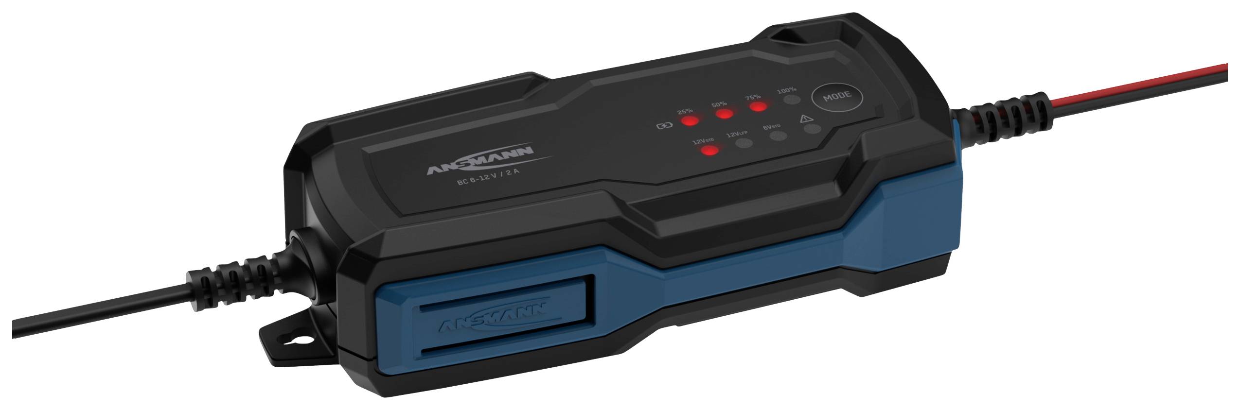 Ansmann BC 6-12V / 2A 1001-0143 Kfz-Ladegerät, Werkstattladegerät, Batterieüberwachung 6 V, 12V 2A