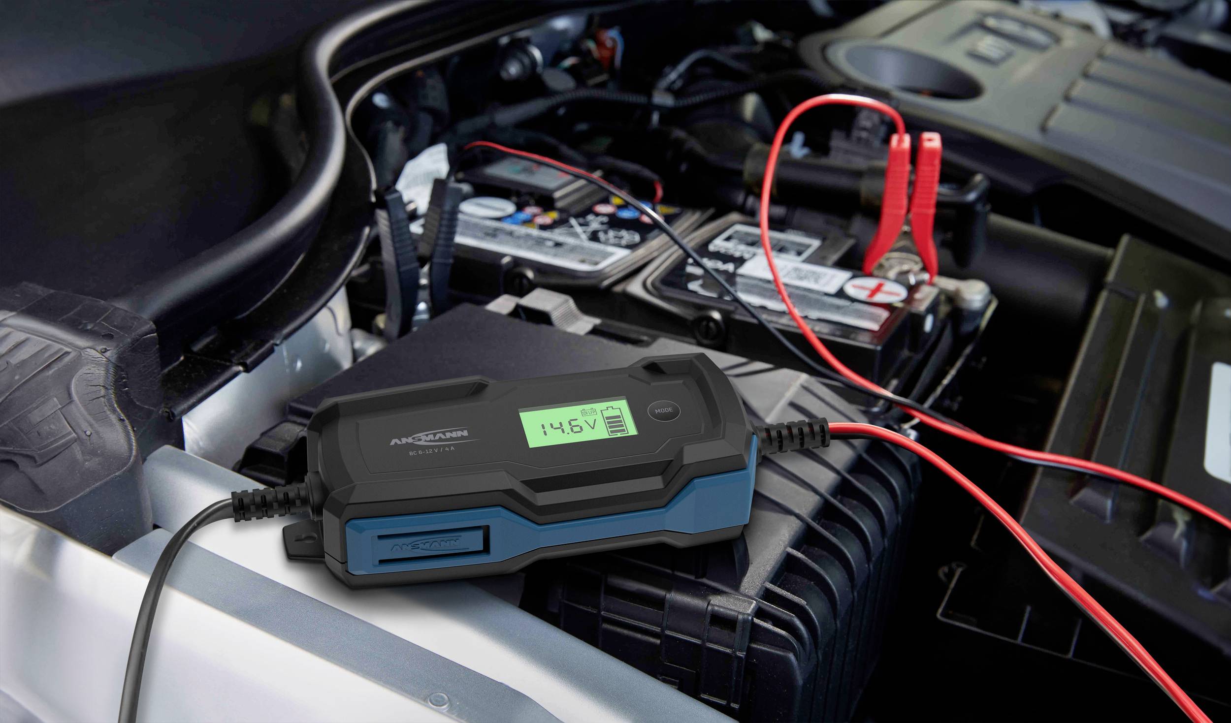 Ansmann BC 6-12V / 4 A 1001-0144 Kfz-Ladegerät, Werkstattladegerät, Batterieüberwachung, Kfz-Batterietester 6 V, 12 V 2 A 4 A