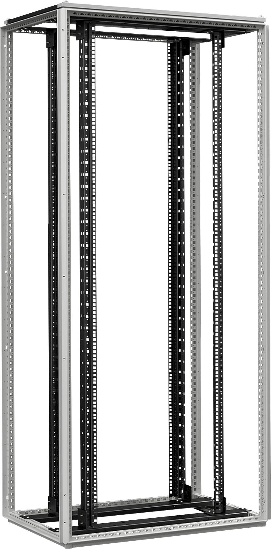 Rittal 1182096 Netzwerkschrank-Schienen (B x H x T) 800 x 2000 x 800mm 42 HE Grau