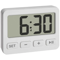 TFA Dostmann 60.2036.02 Quarz Wecker Weiß Alarmzeiten 1 1 Timerzeit TFA Dostmann 60.2036.02 Quarz Wecker Weiß Alarmzeiten 1 1 Timerzeit