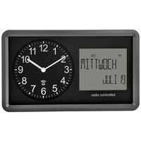 TFA Dostmann 60.3552.01 Funk Funkuhr 254mm x 44mm x 152mm Schwarz TFA Dostmann 60.3552.01 Funk Funkuhr 254mm x 44mm x 152mm Schwarz