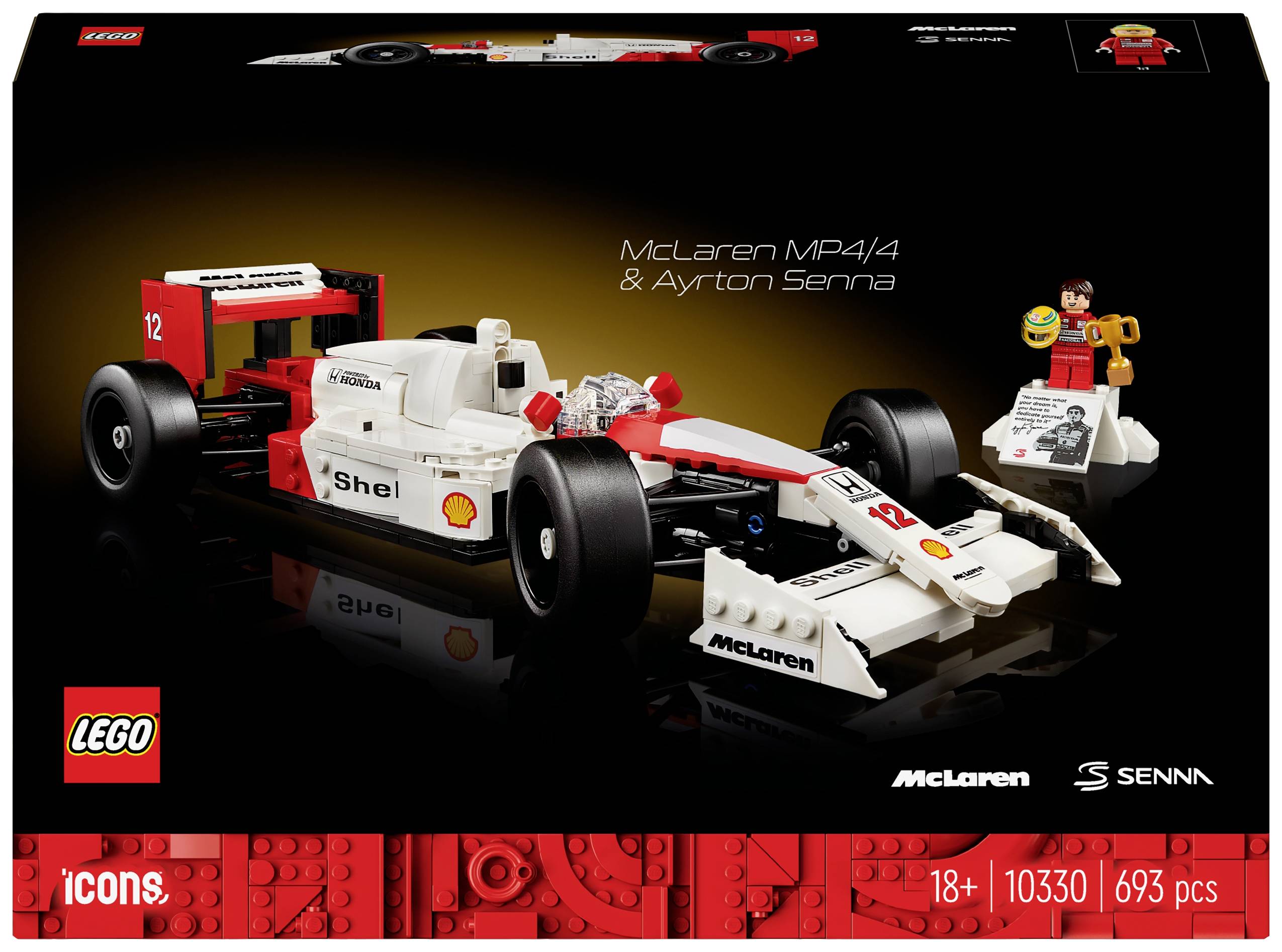LEGO® ICONS™ 10330 McLaren MP4/4 & Ayrton Senna