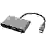 Akasa 4 Port USB-C® (USB 3.2 Gen 2) Multiport Hub mit USB-C® Stecker, mit Schnellladeport Aluminium (eloxiert) AK-CBCA31-18BK USB