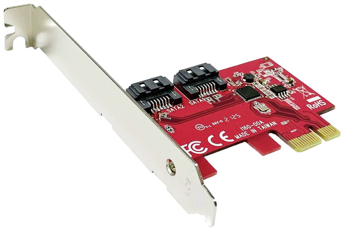 Roline 15.06.2148 2 Port SATA Controller PCIe x1 Passend für (SSD): SATA SSD inkl. Low-Profile Slotblech