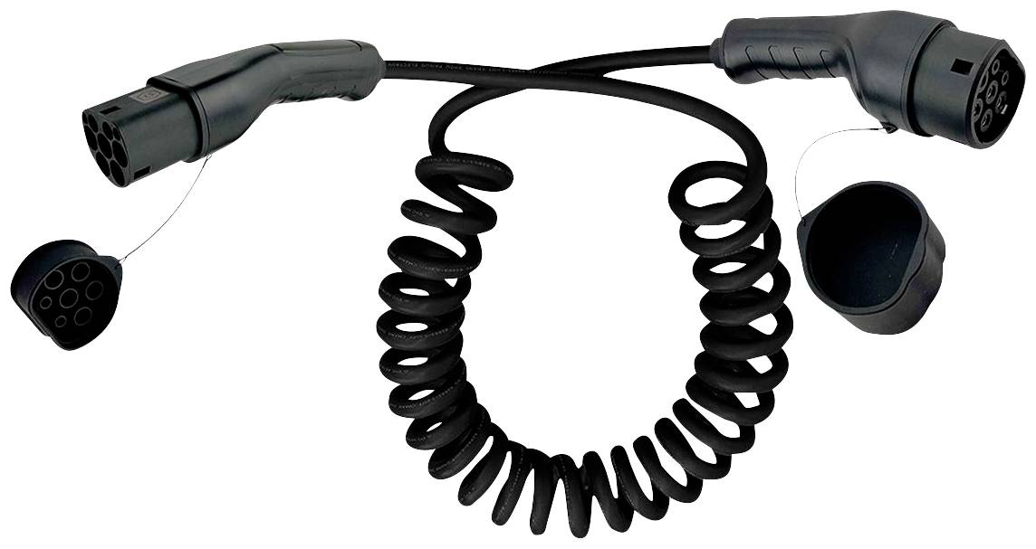 Roline 19.08.0047 eMobility Ladekabel 7.5m Flammwidrig, IP65, Spiralkabel